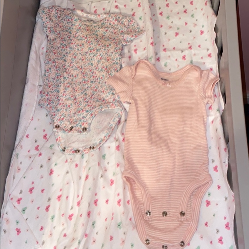 Carter’s Baby Girl Onesies Size: 3 Months